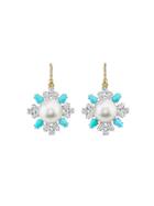Irene Neuwirth South Sea Pearl And Turquoise Earrings