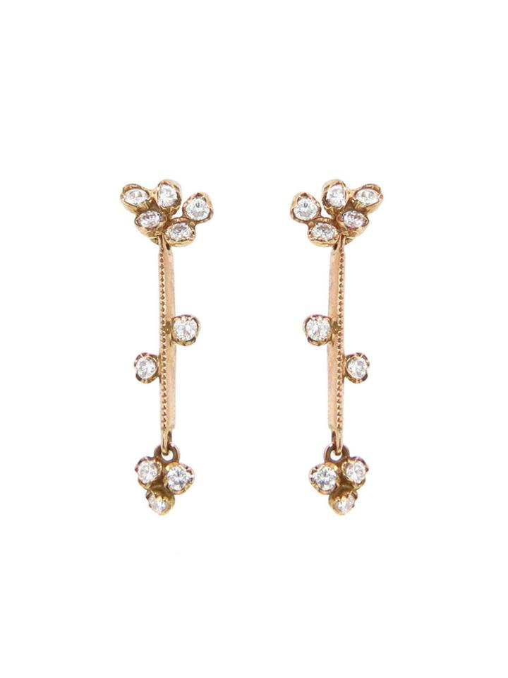 Kataoka Diamond Cluster Drop Earrings