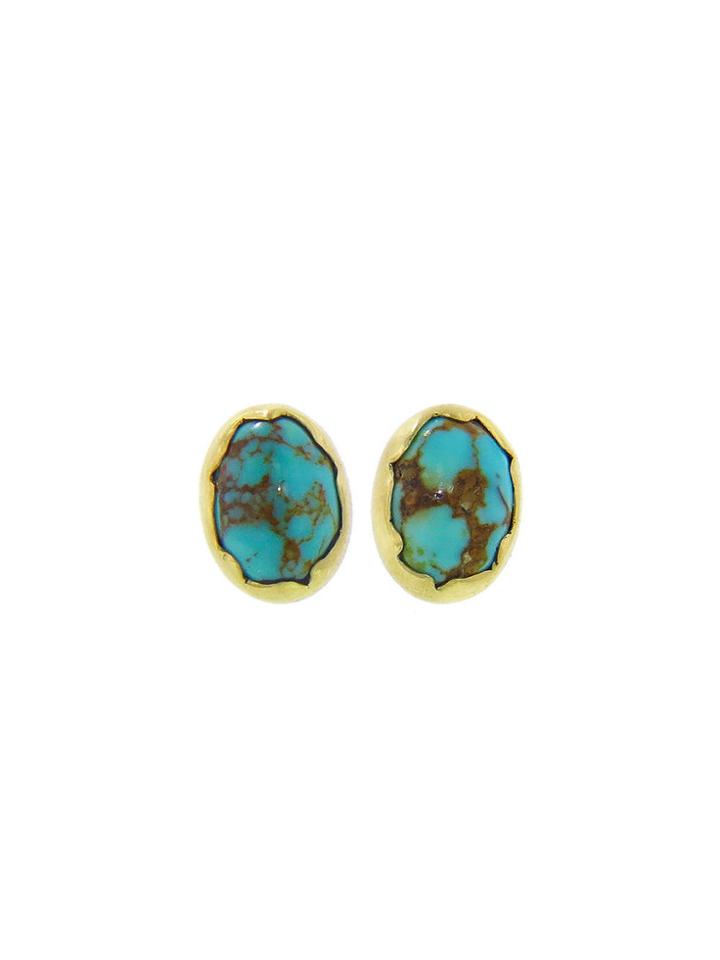 Annette Ferdinandsen Spotted Turquoise Egg Studs