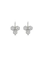 Cathy Waterman Triple Diamond Hexagonal Earrings - Platinum