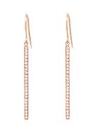 Jennifer Meyer Diamond Stick Drop Earrings - Rose Gold