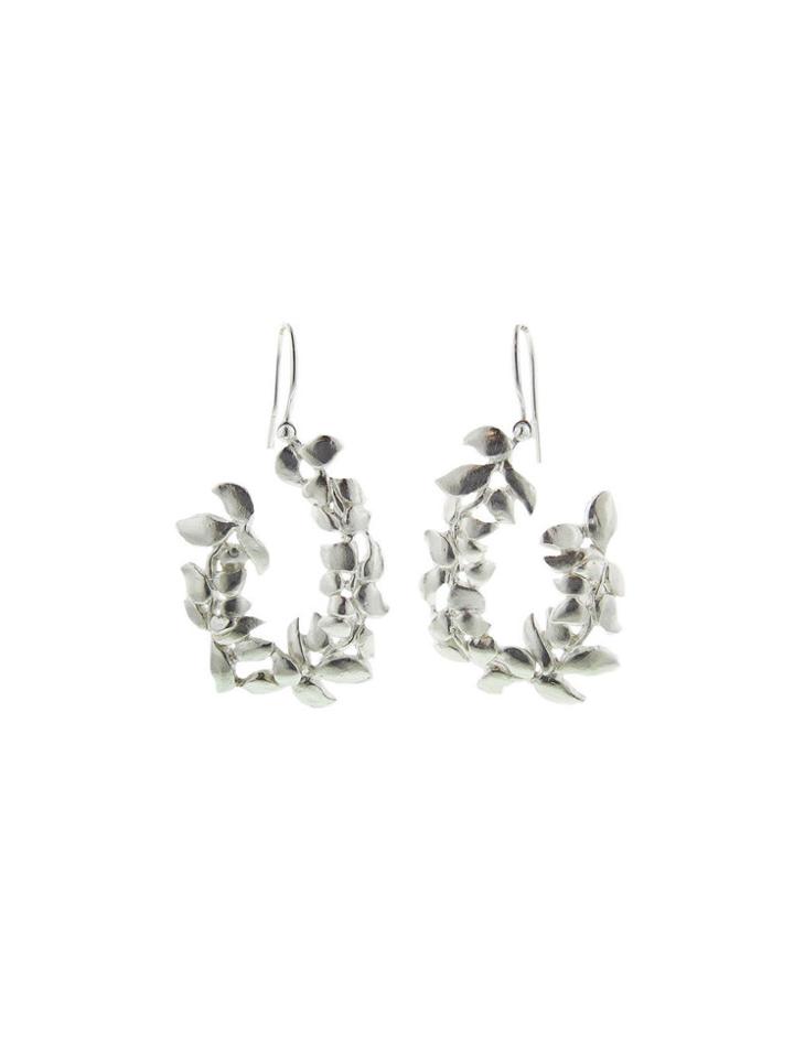 Himatsingka Wisteria Flat Loop Earrings - Sterling Silver