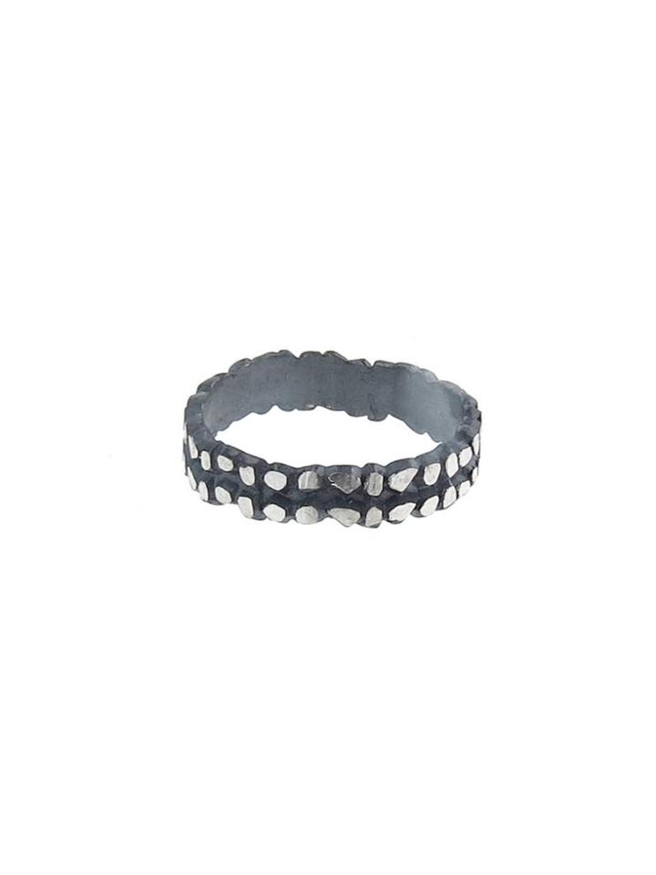 Himatsingka Parallel Victoria Stacking Band - Oxidized Sterling Silver
