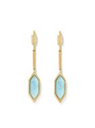 Monique Péan Aquamarine Hexagon Earrings With Diamonds