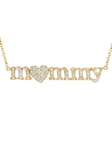 Jennifer Meyer M<3mmy Necklace In Diamonds To Benefit Baby2baby - Yellow Gold
