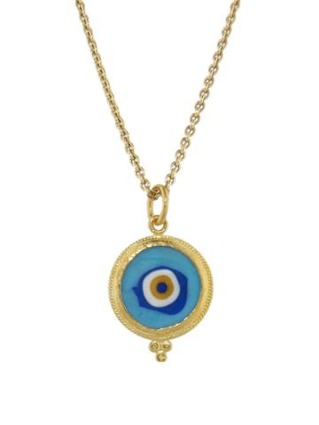 Ara Collection Large Sky Blue Evil Eye Pendant