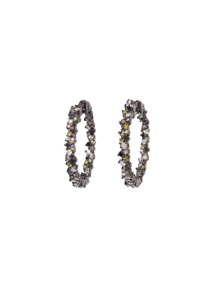 Paul Morelli Confetti Hoop Earrings - Blackened Gold