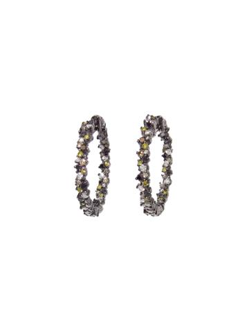 Paul Morelli Confetti Hoop Earrings - Blackened Gold