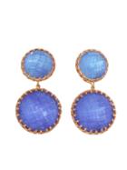 Larkspur & Hawk Small Handmade Olivia Earrings In Blue