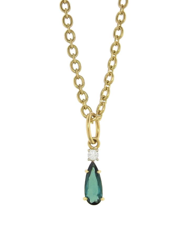Irene Neuwirth Green Tourmaline Teardrop Charm