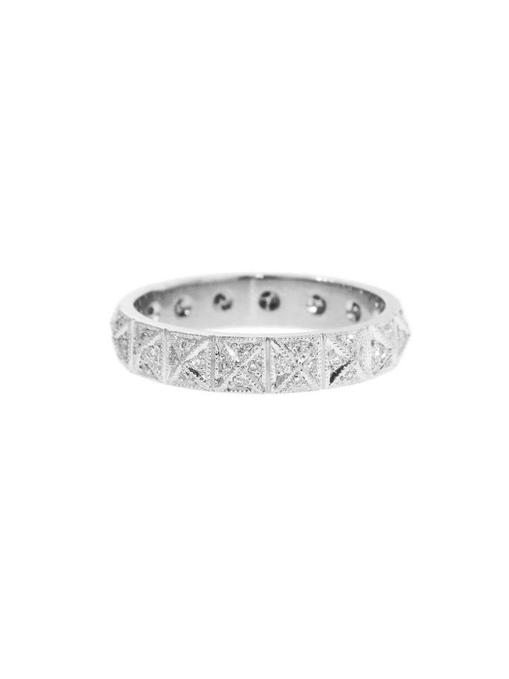 Cathy Waterman Pyramid Band With Diamonds - Platinum