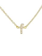 Jennifer Meyer Lowercase Diamond Initial Necklace - F - Yellow Gold