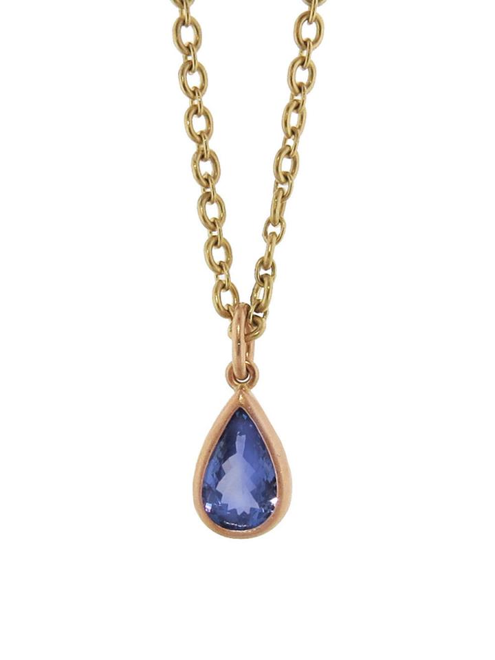 Irene Neuwirth Tanzanite Teardrop Charm - Rose Gold