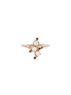 N+a New York Opal And Black Diamond Ring - Rose Gold