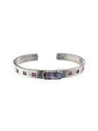 Deanna Hamro Boulder Opal And Princess Cut Sapphire Cuff