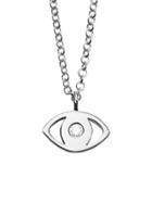 Finn Minor Obsessions Evil Eye Necklace With Diamond In White Gold