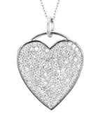 Jennifer Meyer Large Diamond Heart Necklace - White Gold