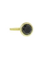 Todd Reed Black Diamond Solitaire Ring In Yellow Gold