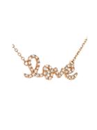 Sydney Evan Diamond Love Necklace In Rose Gold
