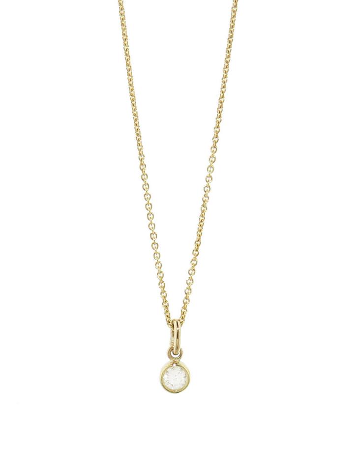 Jennifer Meyer Single Drop Diamond Necklace