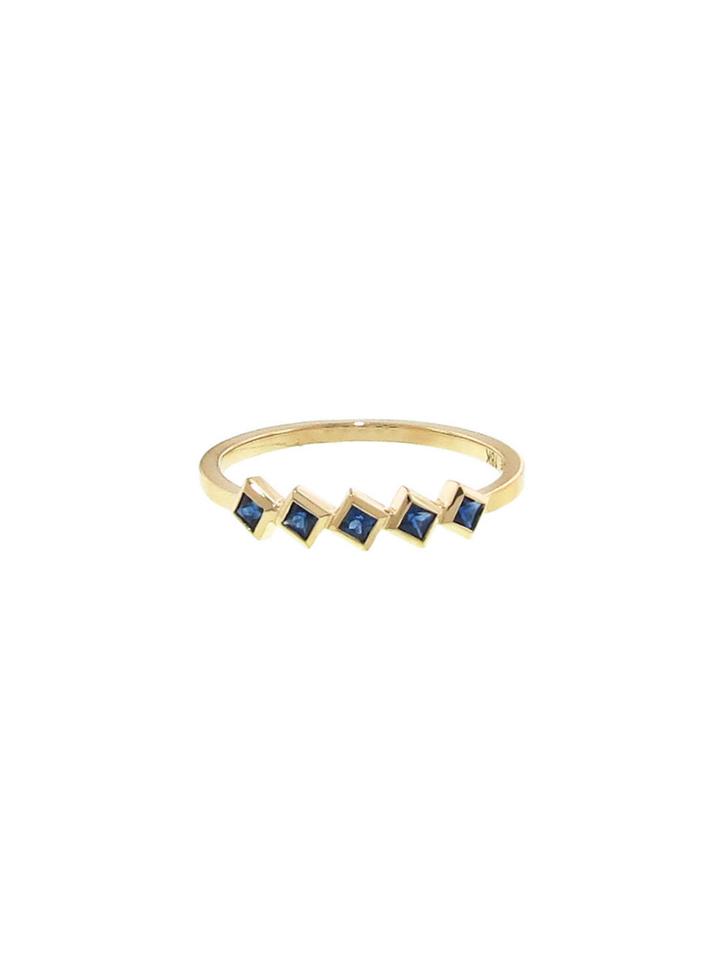 Ylang 23 Margo Ring - Yellow Gold With Blue Sapphires