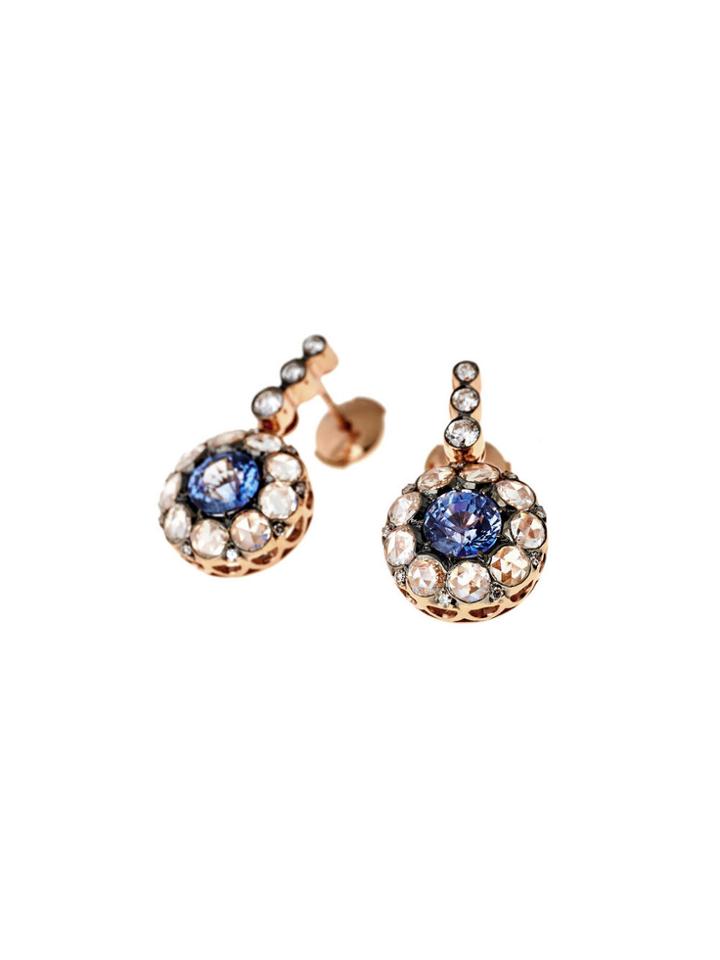 Ylang 23 Single Drop Diamond And Sapphire Earrings