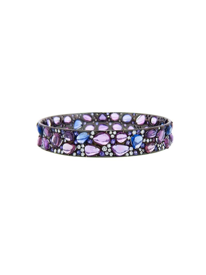 Arunashi Pink And Blue Sapphire Bangle
