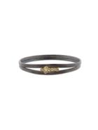 Todd Reed Oxidized Double Band Bangle - Raw Diamond