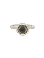 Todd Reed Grey Diamond Solitaire Ring In Palladium