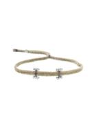 Yannis Sergakis Cord Bracelet With Four Diamond Rows