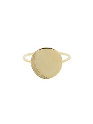 Perle De Lune Stardust Moon Medal Ring - Yellow Gold