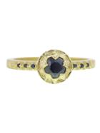Megan Thorne Asta Solitaire Ring With Black Diamond - Yellow Gold