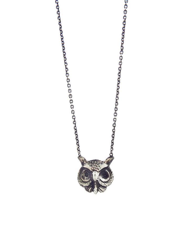 Workhorse Griselda Owl Necklace With Diamonds