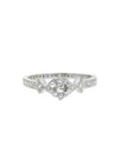 Cathy Waterman Oval Rose Cut Diamond Antique Prong Ring - Platinum