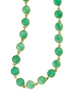 Irene Neuwirth 34 Rose Cut Chrysoprase Chain Necklace - Yellow Gold