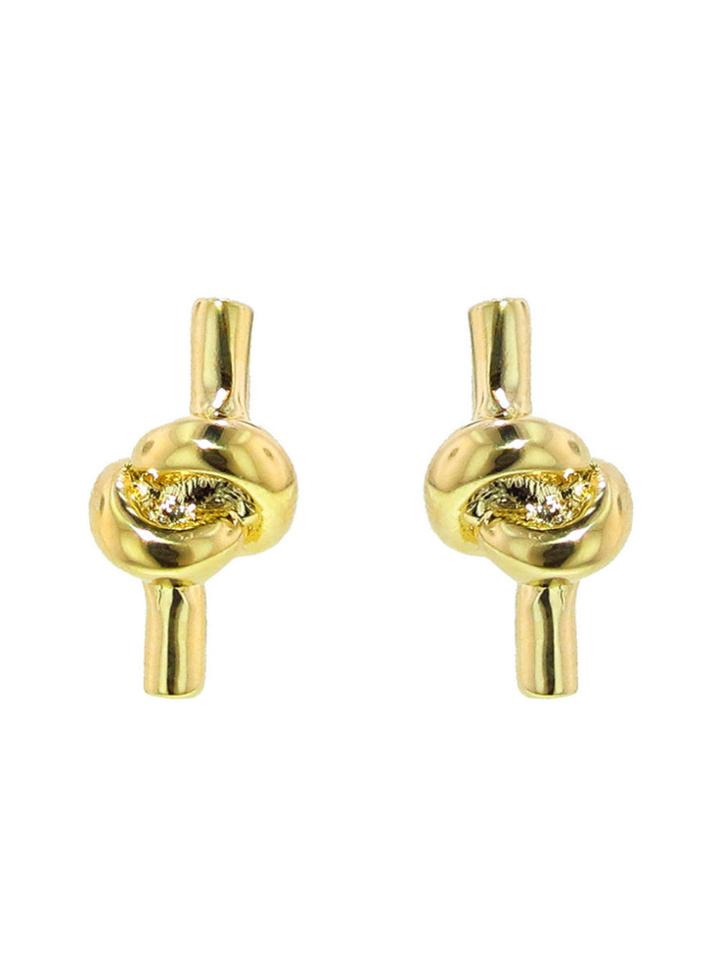 Jennifer Fisher Small Knots - Designer Yellow Gold Earrings