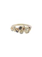 Ruth Tomlinson Diamond Cluster Ring With Raw White Diamond