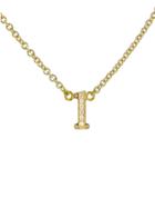 Jennifer Meyer Lowercase Diamond Initial Necklace - L - Yellow Gold