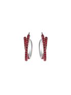 Maison Margiela Anamorphose Twisted Ruby Hoops