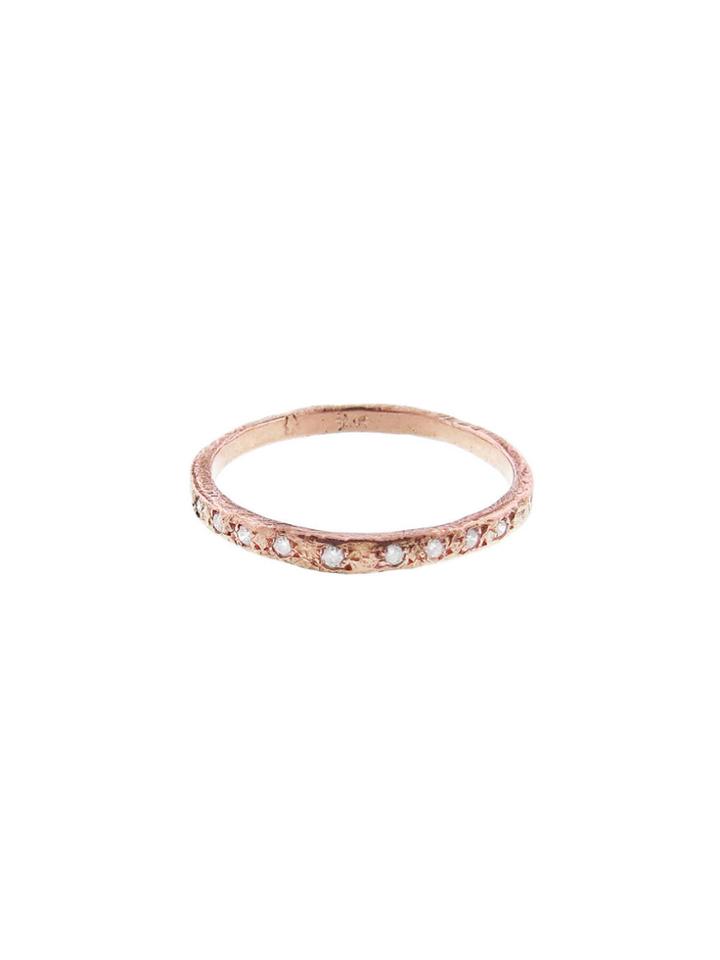 Yayoi Forest Rose Garden Band With Diamonds