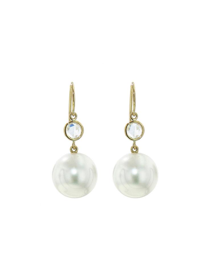 Finn South Sea Pearl And Diamond Earrings