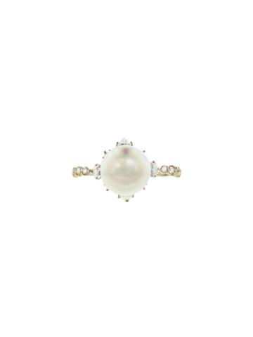 Kataoka Diamond Framed Pearl Ring