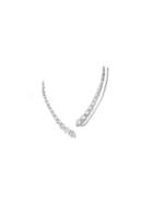 Jade Trau Small Diamond Luna Ear Cuffs - White Gold