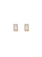 Sethi Couture Tiny Diamond Baguette Studs
