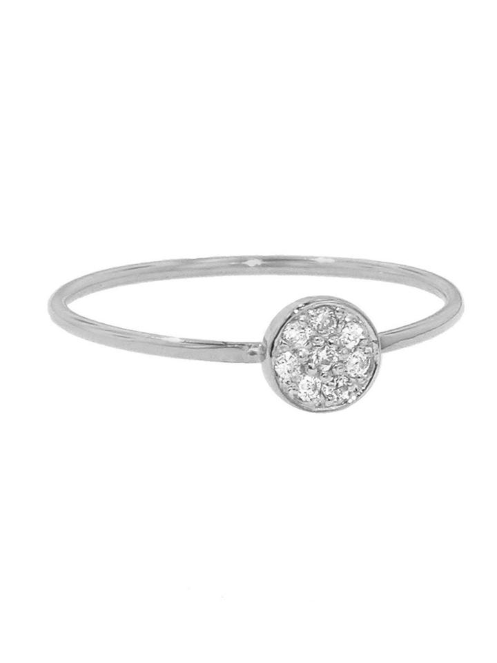Jennifer Meyer Diamond Circle Stacking Ring - White Gold