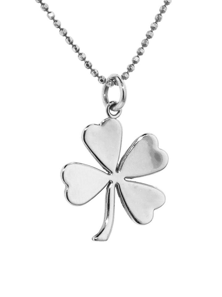 Jennifer Meyer Four-leaf Clover Necklace - White Gold