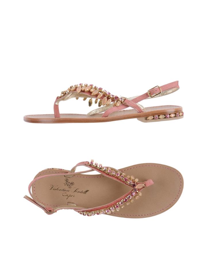 Valentina Sentell Toe Strap Sandals