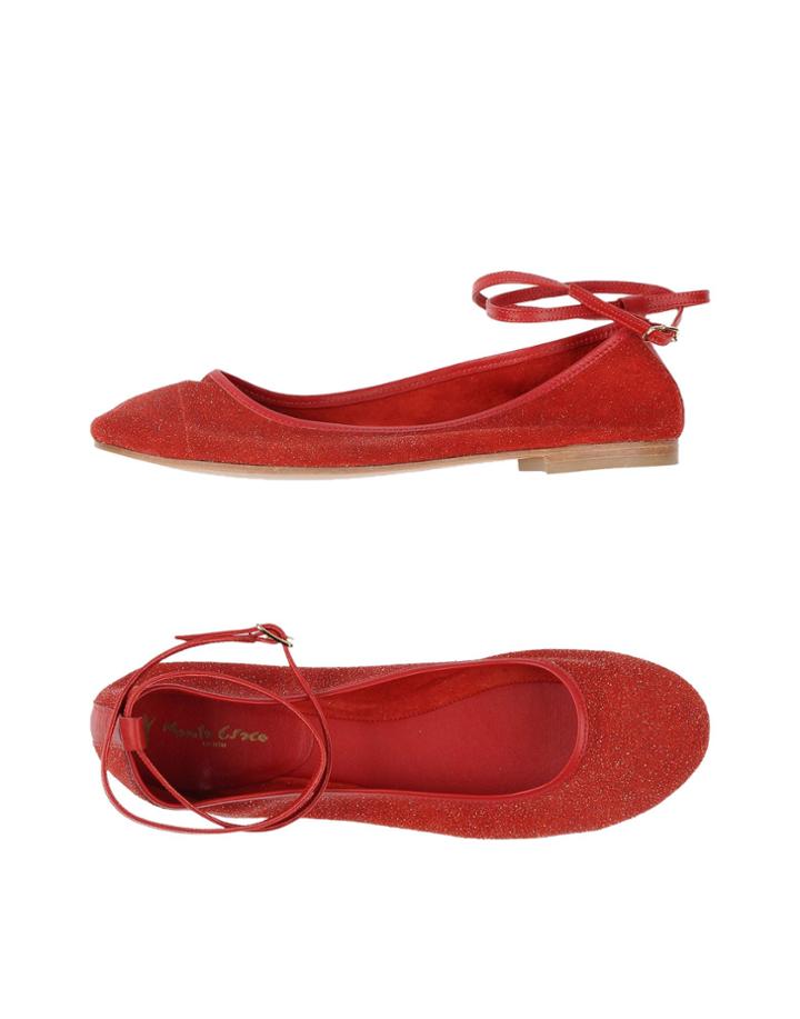 Manila Grace Denim Ballet Flats