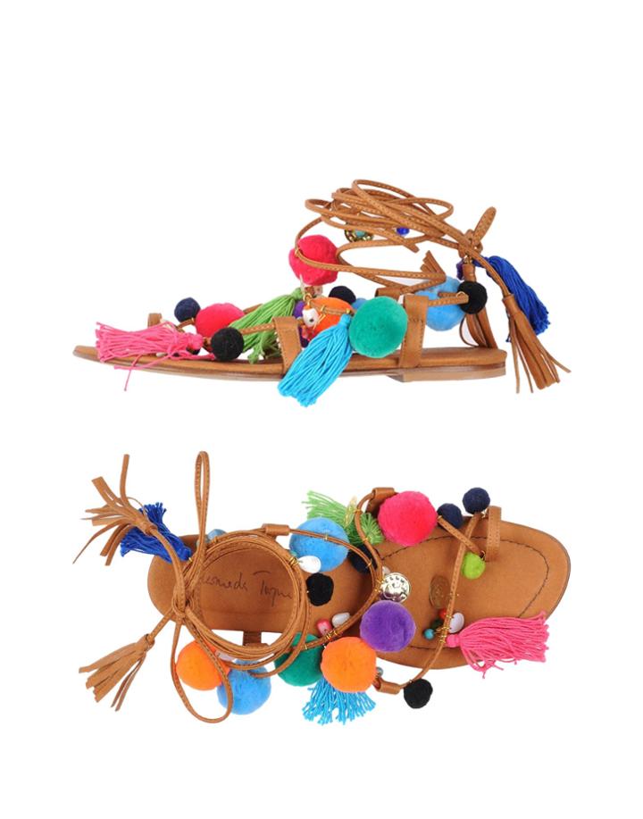 Alameda Turquesa Toe Strap Sandals