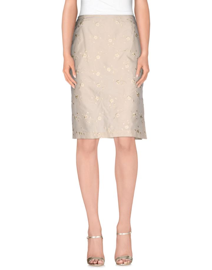 Silk And Soie Knee Length Skirts